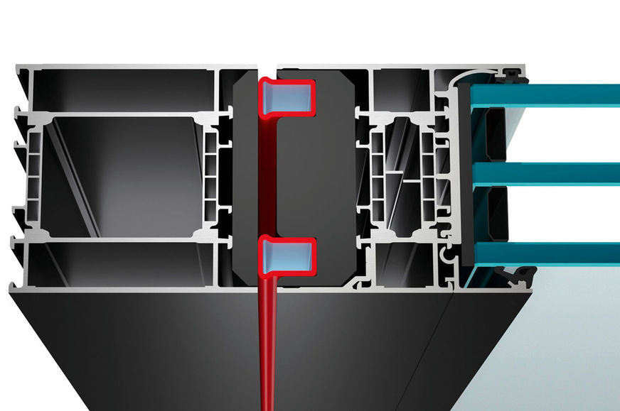 Über einen Drucktasterimpuls wird die im Rahmen eingebaute Dichtung aufgeblasen. Die Dichtung drückt sich dadurch an das Schieberprofil und verschließt den Spalt zwischen Schieber und festem Rahmen absolut dicht.
