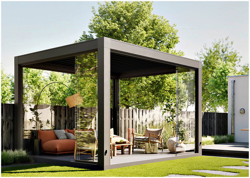 Das „Qube Plus“ ist mit drehbaren Lamellen ausgestattet – für eine natürliche Steuerung von Sonnenschutz, Klima und Belüftung.