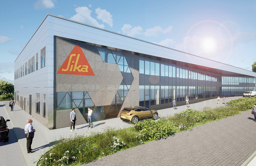 Im neuen Technical Service Center von Sika wird die Anwendungsberatung der ­Bereiche Industrie und Kleben & Dichten am Bau auf ca. 3800 m2 ein neues ­Zuhause ­finden.