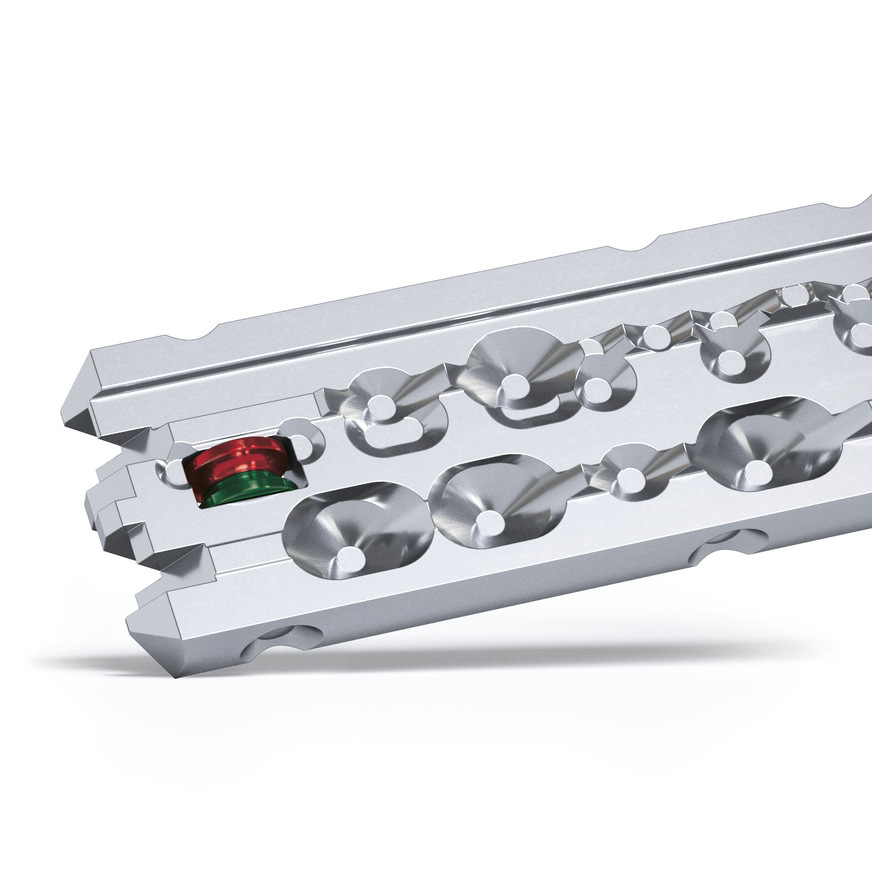 Im Wendeschlüssel von DOM ist eine kleine Doppelrolle eingearbei-tet, die es fast unmöglich macht, eine Kopie anzufertigen.