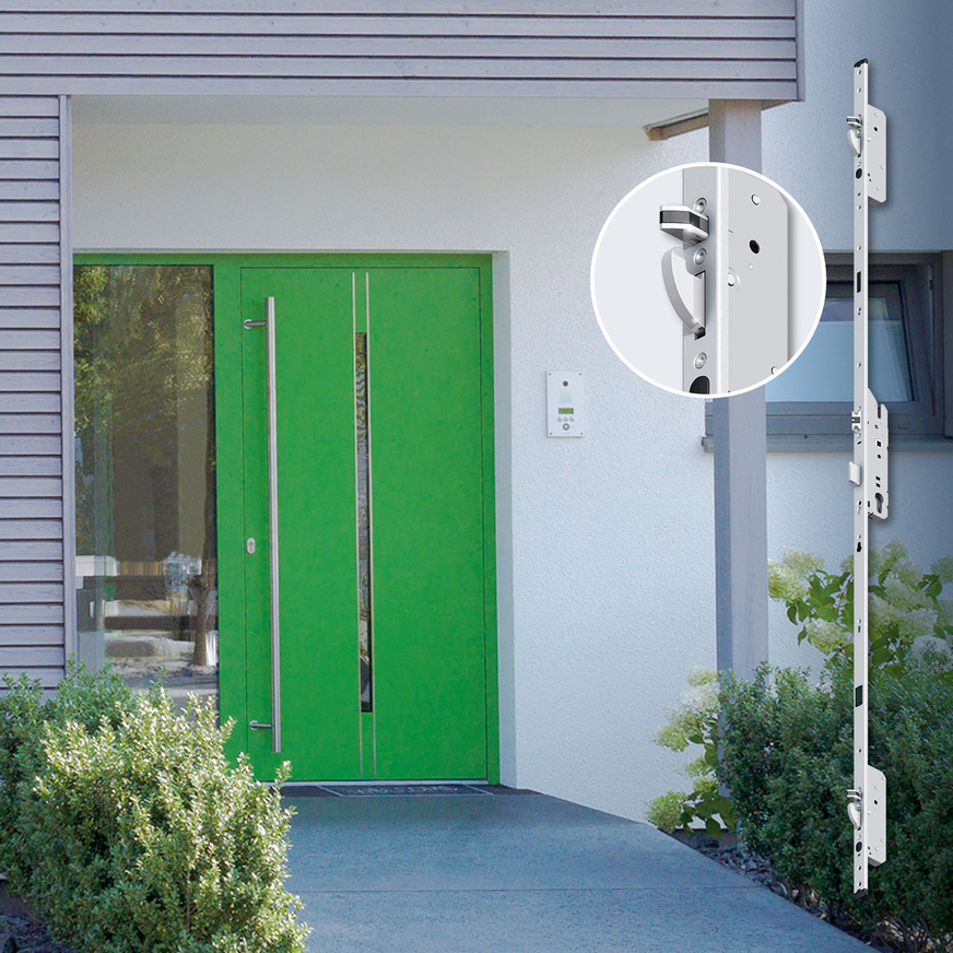 Anwendungsvielfalt als Mehrwertlösung: Automatik-Mehrfachverriegelungen „autosafe 835“ und „autotronic 836“ mit motorischer Öffnung und der intelligenten „DuoSecure“-Verriegelung.