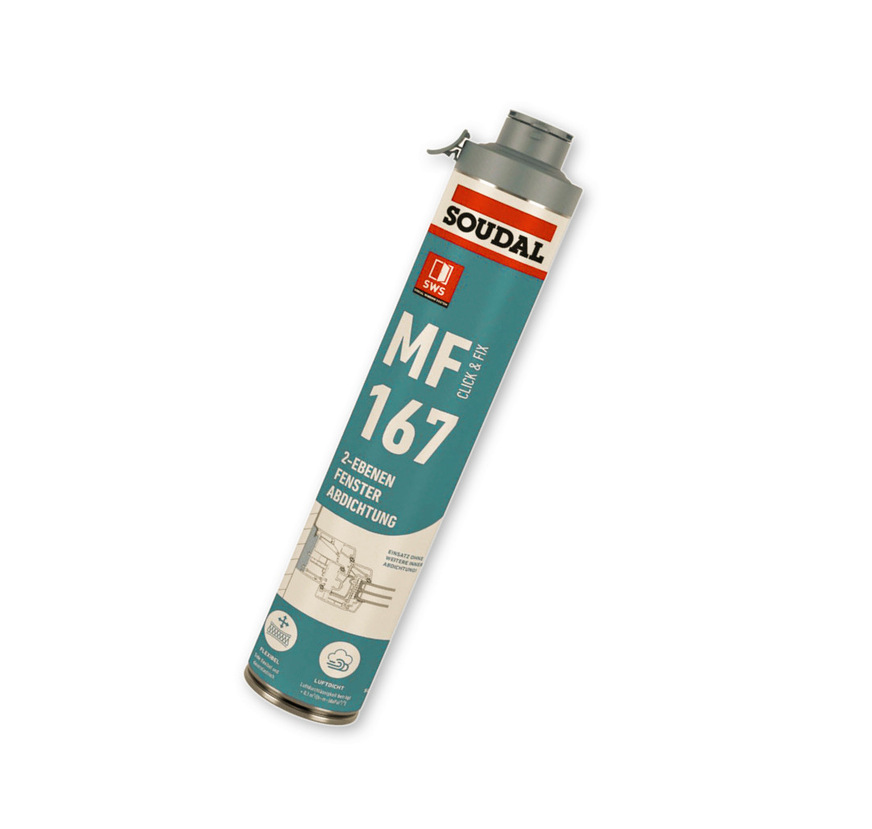 Mit dem ­neuen Füll- und Dämmstoff MF 167 ­können die Dämmung der Funktions­ebene sowie die ­innere Fenster­abdichtung in nur ­einem Arbeitsgang ­ausgeführt ­werden.
