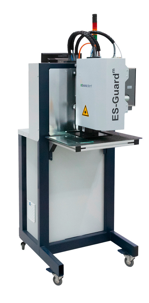 Der ES-Guard Mobil ist verfahrbar und für den Einsatz an wechselnden Bearbeitungsstationen geeignet.