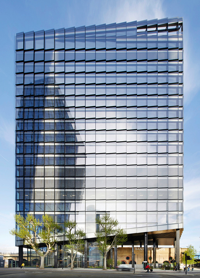 „Arbor“, aus der Feder von PLP Architecture (London), ist das erste Gebä﻿ude im neu entstehenden „Bankside Yards Quartier“, das mit Fassadengläser von AGC Interpane ausgeführt wurde.