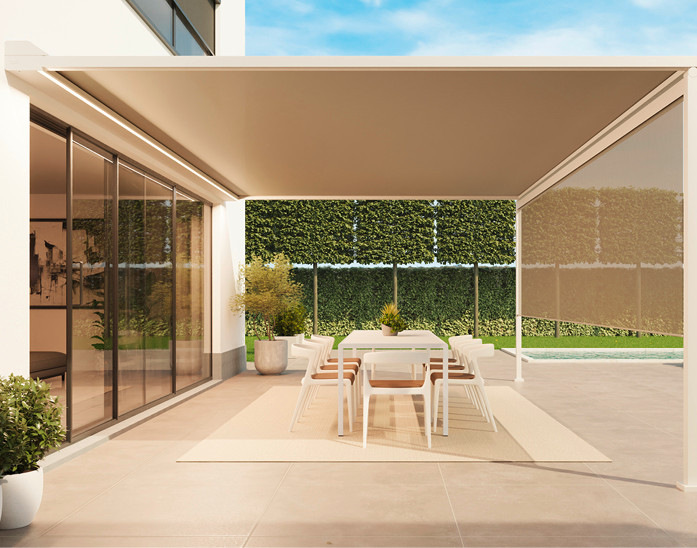 Kunden profitieren ganzjährig von optimalem Komfort und ästhetischer Gestaltung ihres Außenbereich.