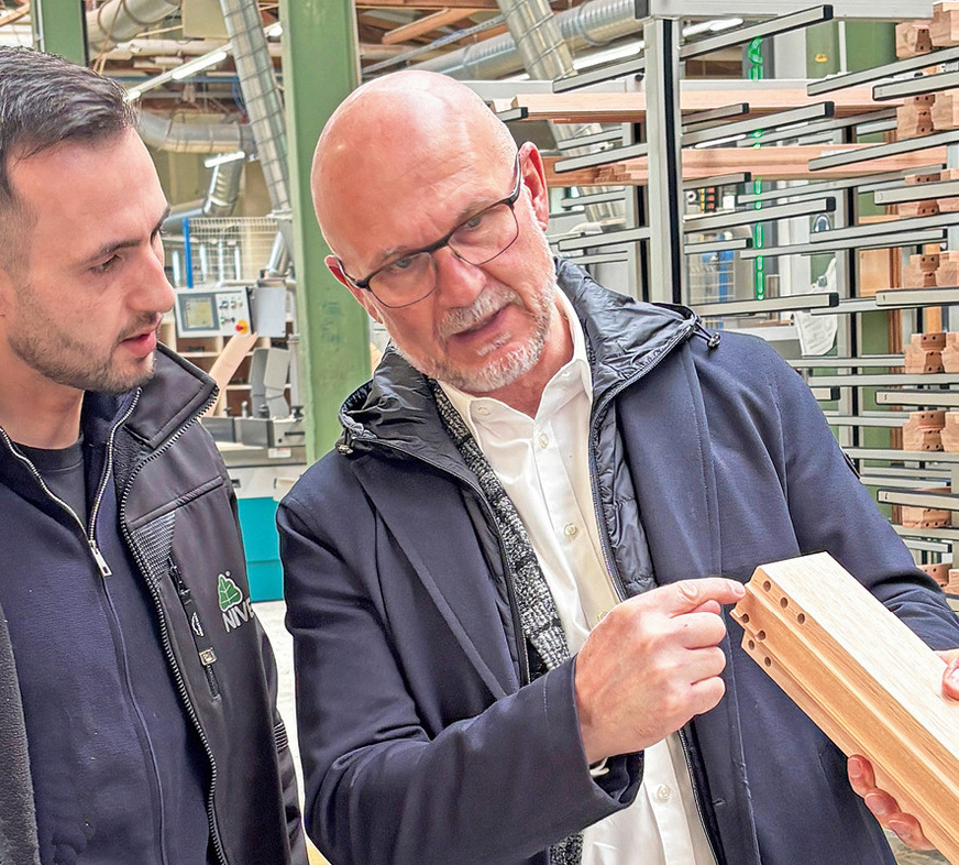 Dieter Heep mit seinem Sohn Louis beim Prozesscheck