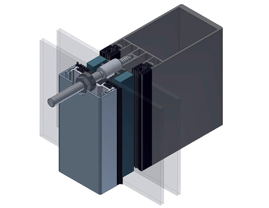 Dank selbstschneidender Metallschraube lässt sich der Sonnenschutz-Befestigungsbolzen direkt auf die ­tragende Unterkonstruktion montieren.