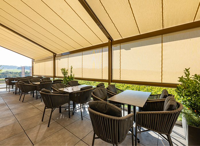 Das Team von „markilux project“ bietet hier ­gemeinsam mit qualifizierten Fachbetrieben vor Ort einen ­zuverlässigen Service an.