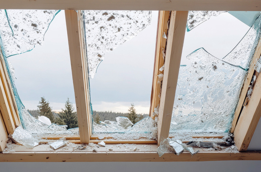 Rollläden bieten bei Hagel einen wirkungsvollen Schutz für Fensterflächen. Sie ­verhindern Glasbruch und reduzieren das Schadensrisiko an der Gebäudehülle.