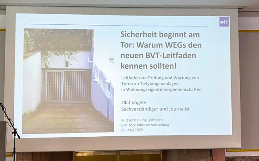 Der Sachverständige Olaf Vögele stellte den WEG-Leitfaden vor.