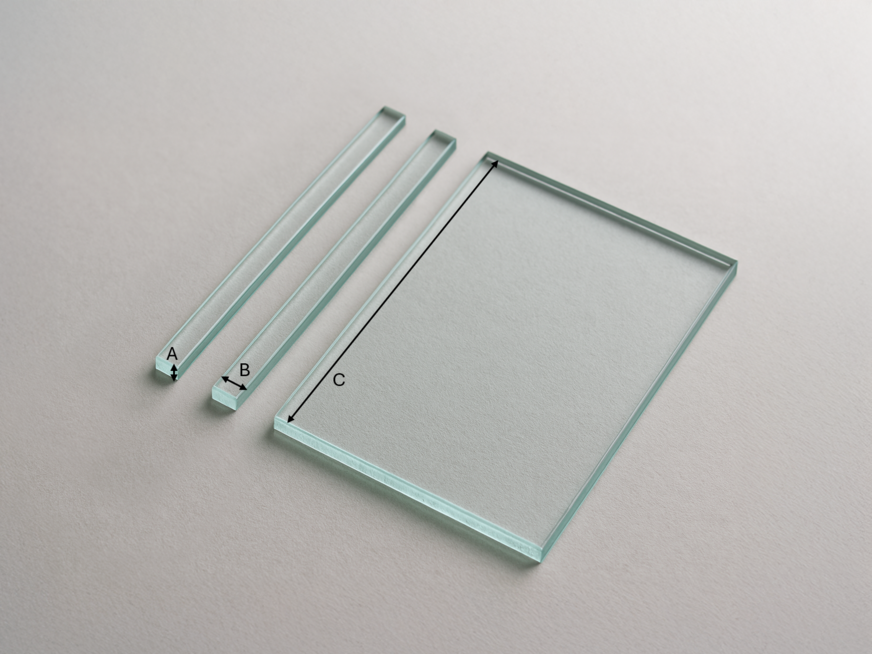 Die Glas-Spacer sind vollkommen transparent und werden mittels UV-Kleber appliziert.
