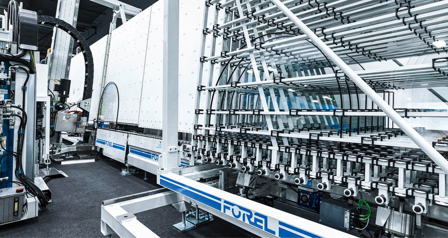 Auch ein neues Sortiersystem für fertige Isolierglas-Einheiten wird am Vitrum-Stand von Forel zu sehen sein.