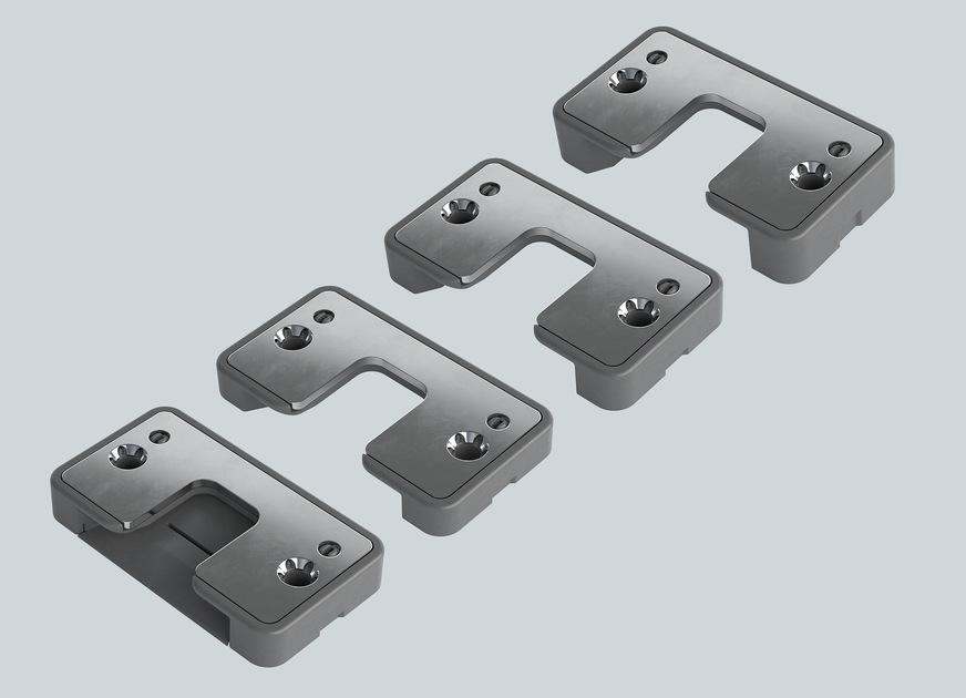 Die neuen Schließteile erlauben passgenaue Lösungen für die unterschiedlichsten Profilsysteme und bieten Reserven zur flexiblen Anpassung an die Mittelpartie.