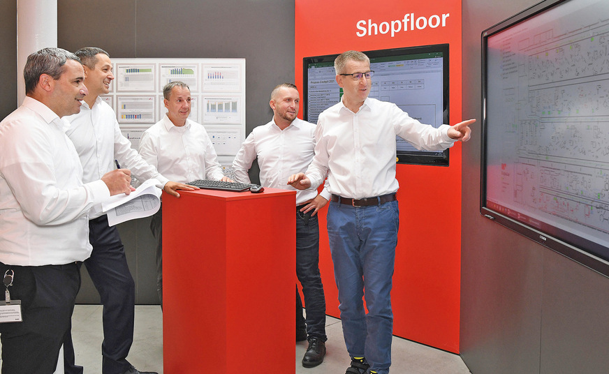 Das tägliche Shopfloor-Management in der Produktion zielt darauf ab, Transparenz über Prozesse, Leistungen und Probleme zu schaffen und kontinuierliche Verbesserungen zu ermöglichen. Es basiert auf regelmäßiger Präsenz der Führungskräfte in der Produktion und auf dem direkten Austausch mit Mitarbeitenden.