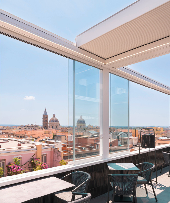 ﻿Die Line Glass Panoramaverglasungen und das Kedry Skylife können vollständig geöffnet werden.