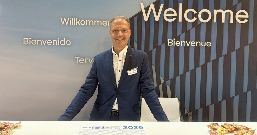 Am Glaston-Stand begrüßte Peter Nischwitz die Fachbesucher