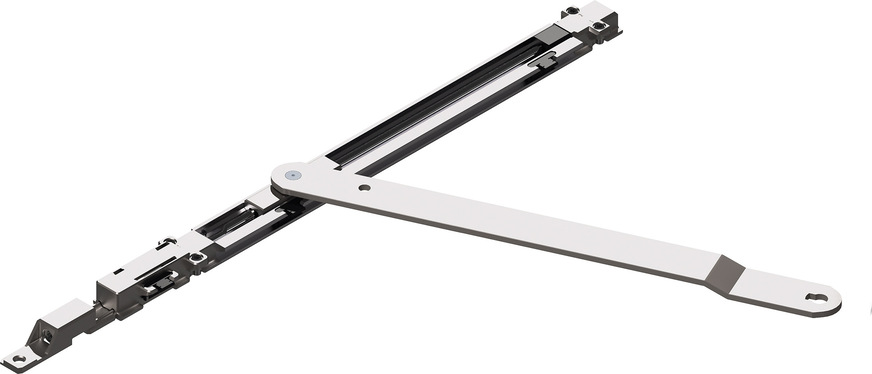 Montiert wird der neue Feststellbegrenzer auf der Bandseite im unteren Eckbereich. Er ist direkt positionierbar und kann auch nachgerüstet werden. Die Montage erfolgt durch frontales Einschwenken in die Nut, die Befestigung mittels Montageclip.