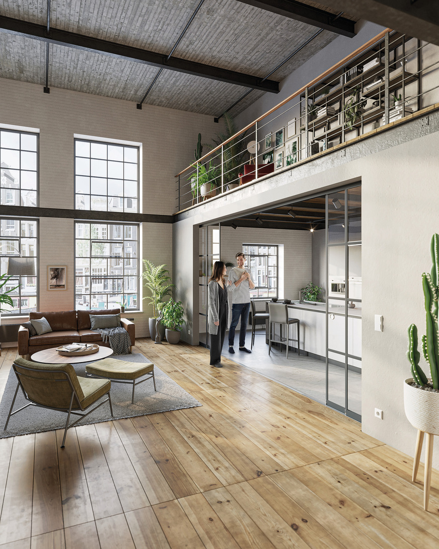 Die aktuelle Wohnkultur arbeitet viel mit offener Blickführung, natürlichem Licht und mit freien Übergängen zwischen den Räumen in einer Wohnung.