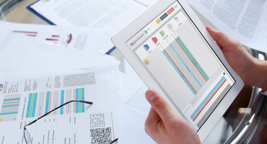 Als webbasiertes Tool funktioniert der glassAdvisor auf Tablets und Smartphones