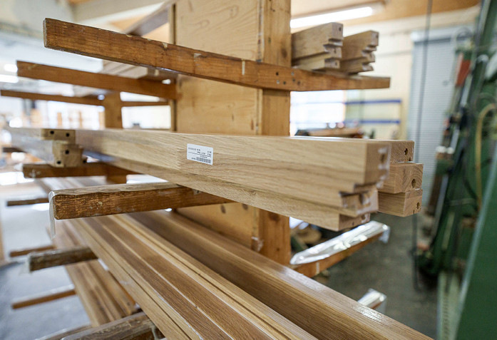 Jedes Bauteil ist mit einem Etikett versehen und wird klar zugeordnet.