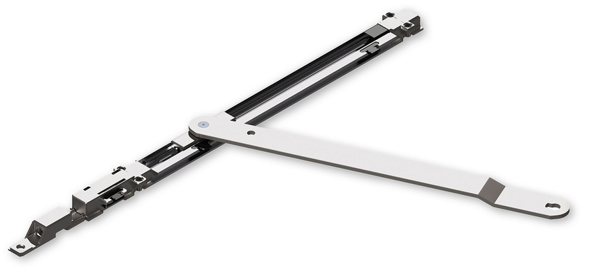 Montiert wird der neue Feststellbegrenzer auf der Bandseite im unteren Eckbereich. Er ist direkt positionierbar und kann auch nachgerüstet werden. Die Montage erfolgt durch frontales Einschwenken in die Nut, die Befestigung mittels Montageclip.