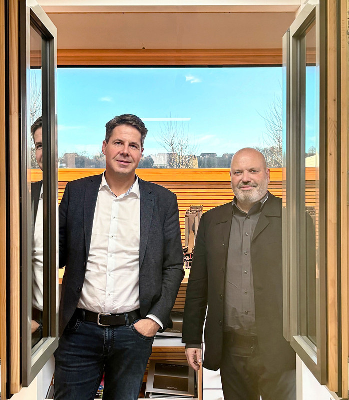 Die Gutbrod-Geschäftsführer Stefan Reitze&nbsp;und Uwe Kopf.