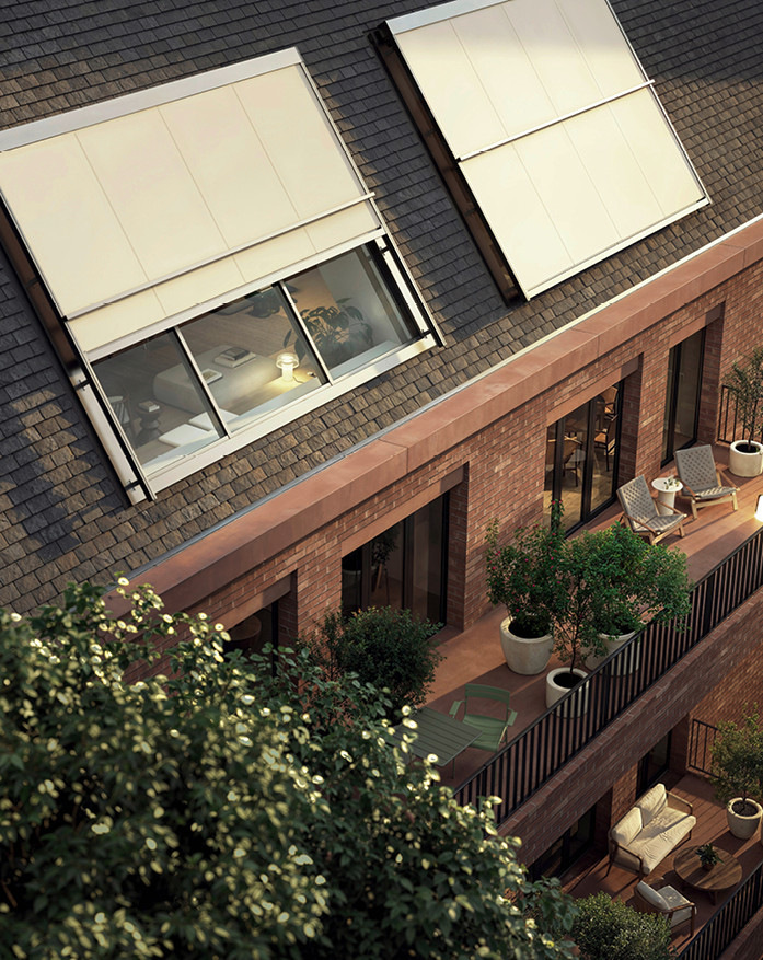 Die neue Aufglas-Markise Climara W25 sorgt für effektive Verschattung großer Glasflächen – mit der Führungstechnologie NexDrive für gleichmäßige Tuchspannung und formschlüssiges Design.