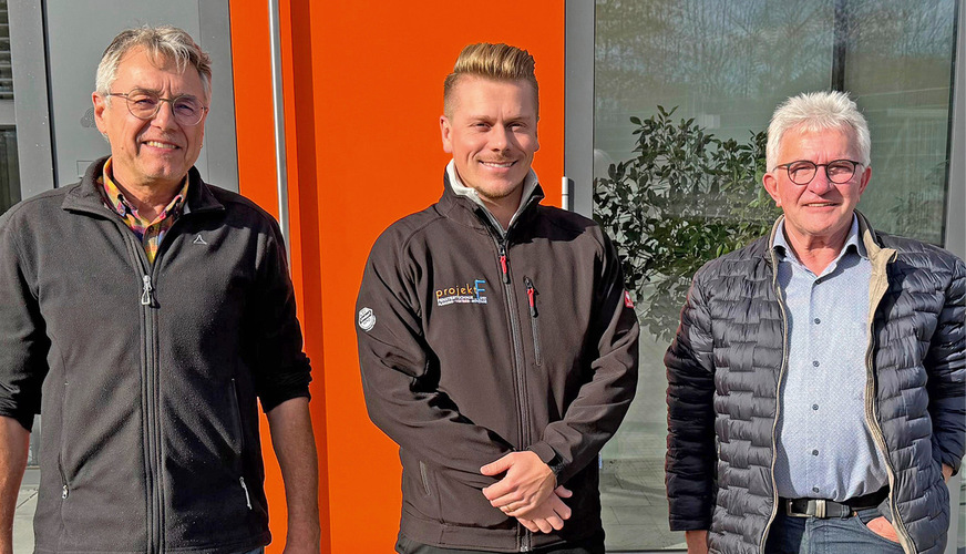 Die bisherigen Unternehmens­lenker Andreas Oxel (l.) und Toni Silberhorn (r). In der Mitte ­Philippe Kirschey.