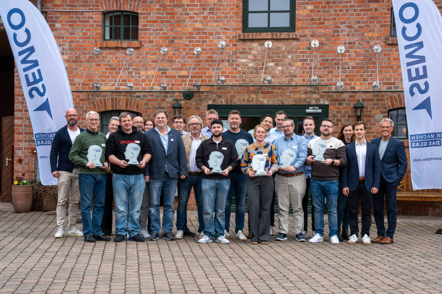 Preisträger, Ideengeber und Vertreter der Glas-Gruppe beim Semco-Ideen-Award 2026 in Lehrte.