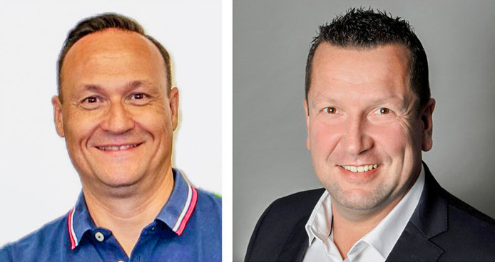 Die Gutmann Bausysteme GmbH verstärkt ihr Führungs-team: Oliver Krause (r.) übernimmt die -Leitung des Vertriebs in Deutschland, Boris Žgajnar verantwortet den internationalen Export.