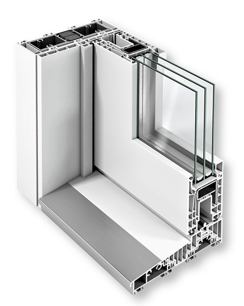 Die Schüco FocusIngSlide eignet sich mit ­einer Bautiefe des Flügelrahmens von 70 Millimetern und des Blendrahmens von 167 Millimetern ­sowie einer ausgeklügelten Geometrie für ­zahlreiche Einsatzorte in Modernisierungs­objekten und Neubauten.