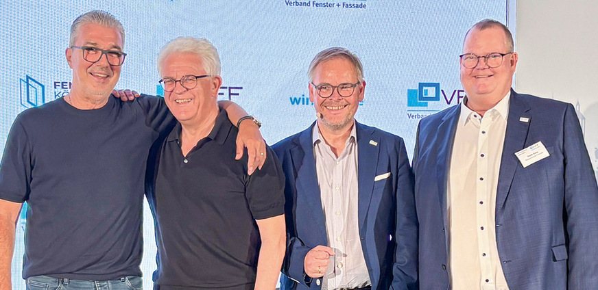 Geschlossene Verbandsspitze: Helmut Meeth, Anton Gugelfuss, Frank Lange und Frank Koos.