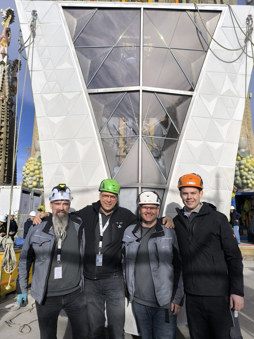 Zufriedenes Gartner-Montageteam (v.l.):Henning Steinborn, Rainer Deininger, Michal Gola, Stefan Ott