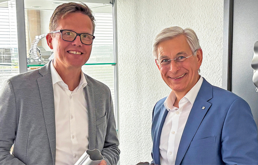 Arnd Brinkmann im Austausch mit GW-Chefredakteur Daniel Mund