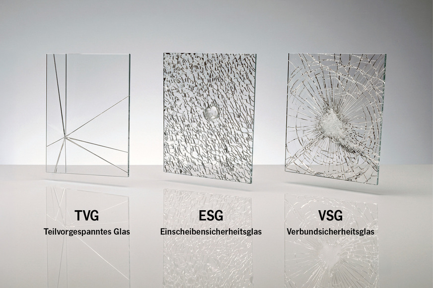 TVG, ESG, VSG: Das Bruchverhalten unterschiedlicher Gläser von Sanco im Vergleich.
