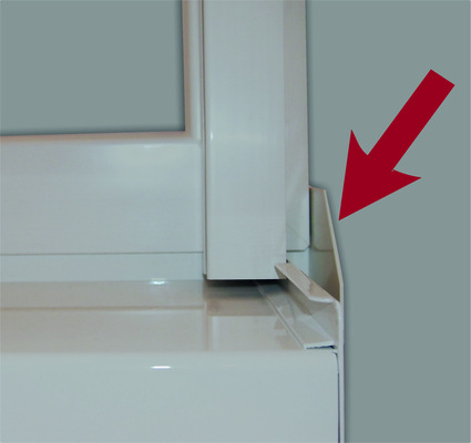 Abdeckung des Gewerkelochs mit dem bewa-plast Entwässerungsmodul