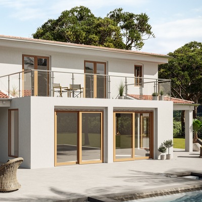 Der Trend zu Eichedekoren ist auch im Exte-rior-Bereich ungebrochen.