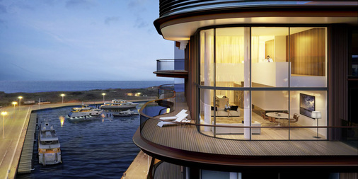 Hier ein Apartment mit Panorama-Aussicht auf den Strand und die Nordsee. 