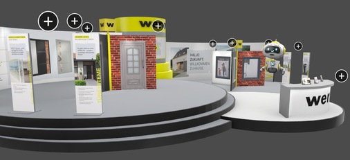 Um den neuen Gegebenheiten Rechnung zu tragen, entwickelte Weru für seine Fachbetriebe einen virtuellen Messestand, den diese mit eigenem Label auf ihren Webseiten einbinden können.