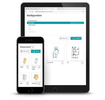 Egal ob Klaes webshop oder webtrade – das responsible Design überstützt die mobile Nutzung.