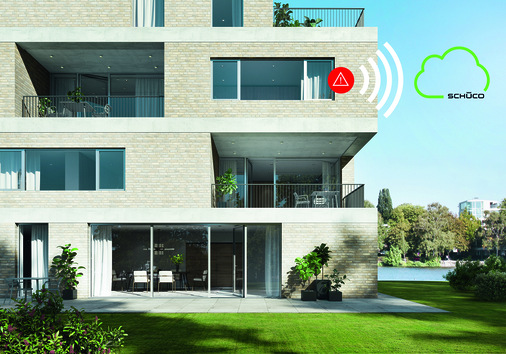 Mit dem IoF Sensor hat Schüco bis ins kleinste Bauteil und in den Gebäudebetrieb gedacht. Der wenige Zentimeter große Chip zählt Öffnungszyklen und erkennt den Wartungsbedarf der Gebäudehülle.