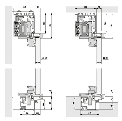 Frontego 30 ist für individuelle Fensterfront-Breiten bis 7,2 m Länge und 3,2 m Höhe und Montage symmetrischer Anlagen mit bis zu 12 Flügeln an der Decke, an der Wand oder als Sturzlösung geeignet. - © Foto: Hawa
