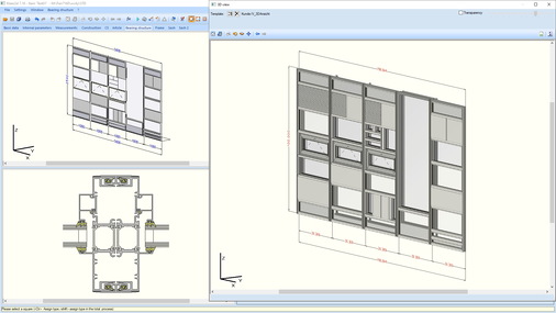 Maximale Effizienz bei Fensterwand Systemfassaden mit Klaes 3D: Planung, Produktion, Vormontage der Teilelemente und Fertigmontage am Bau - © Klaes
