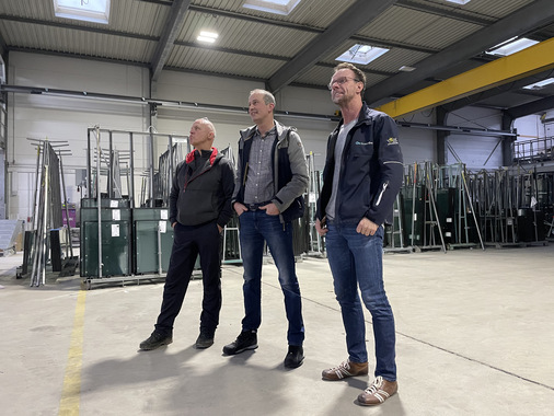 Mit den Geschäftsführern Andreas Häger (vestaxx), Paco Schüt (Schüt-Duis) und Peer Gehrmann (Talishaus) (v.l.) haben sich drei überzeugte Befürworter moderner Energieeinsparung zusammengefunden.