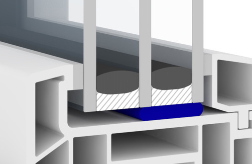 Unabdingbar für die dauerhafte Haltbarkeit der Klebung ist auch bei Polyurethan die Verträglichkeit mit allen Kontaktstoffen im und um das Fenster. Ködiglaze P wird seit Jahren erfolgreich für die Fensterklebung eingesetzt. - © H.B. Fuller | Kömmerling
