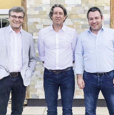 Auch die Geschäftsführer der Arnold Glas Gruppe ­waren vor Ort (v.l.): Jürgen Brunner, Andreas Winter (Sprecher) und Albert Schweitzer.