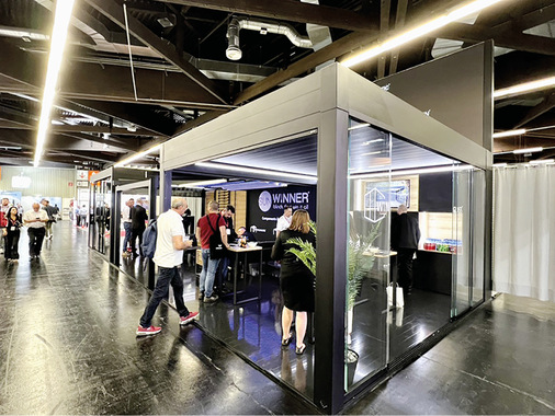 Sun Winner aus Polen stelte sein Win Climatic als die beste bioklimatische Pergola auf dem Markt vor.