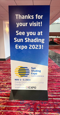 Die nächste Sun Shading Expo findet vom 01. bis 03. November 2023 im Orange County Convetion Center statt.