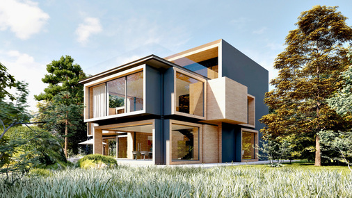 An Ost- und Westfassade empfiehlt sich aufgrund ­eines flachen Sonneneinstrahlungswinkels und ­hohem Wärmeeintrag am Morgen bzw. Nachmittag ­eine ­Verglasung mit hoher Selektivität.