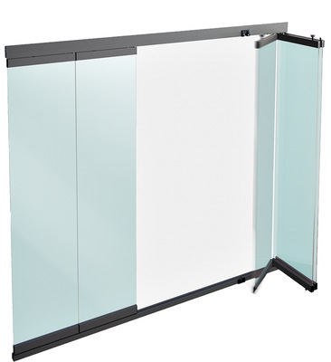 Proline T Mega: Das Schiebe-Dreh-System lässt sich mit 12 bis 18 mm starken ESG/H- oder VSG-Gläsern ausstatten.